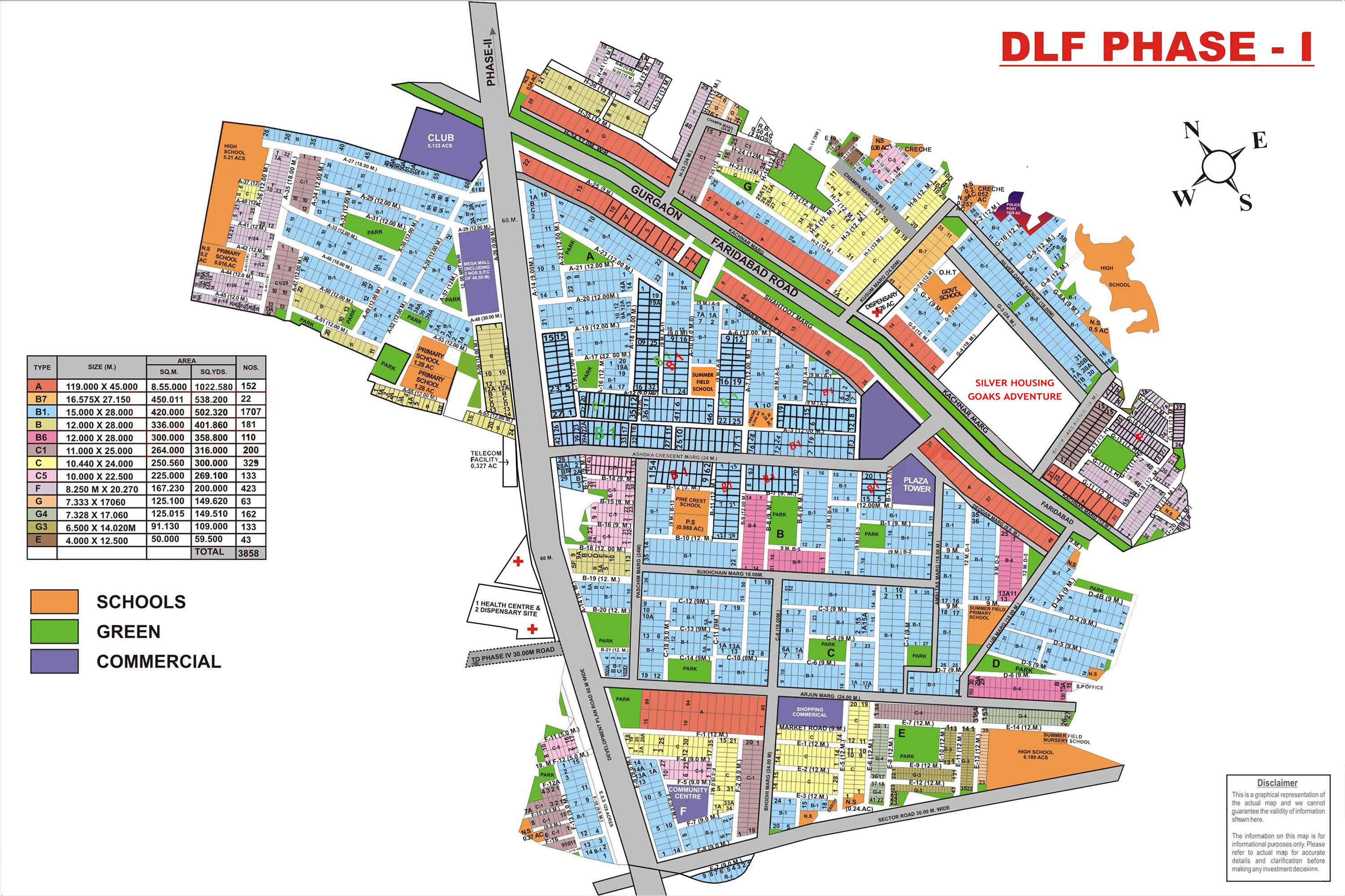 DLF Cyber City Map Phase 1