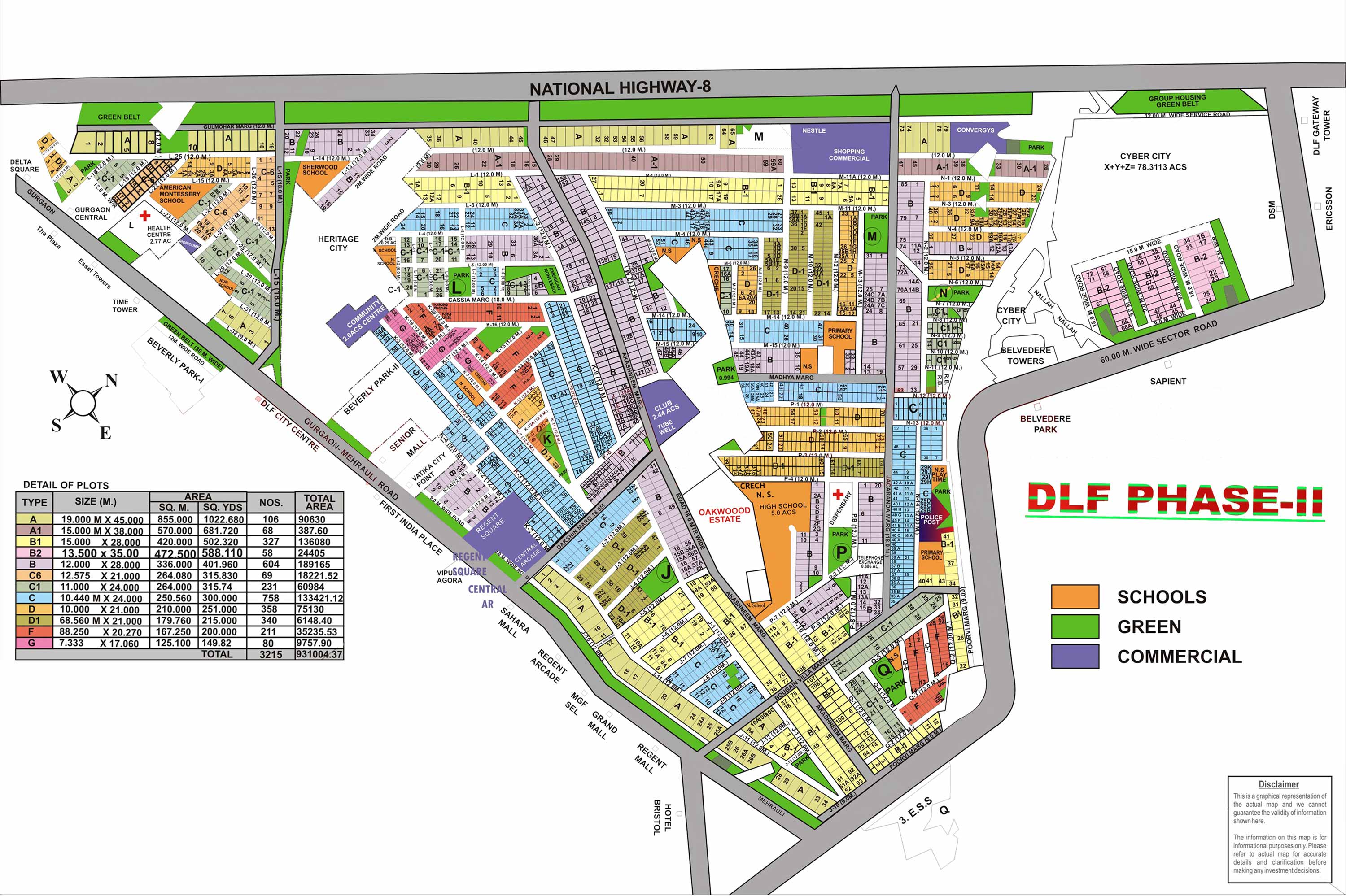 DLF Phase 2 Map