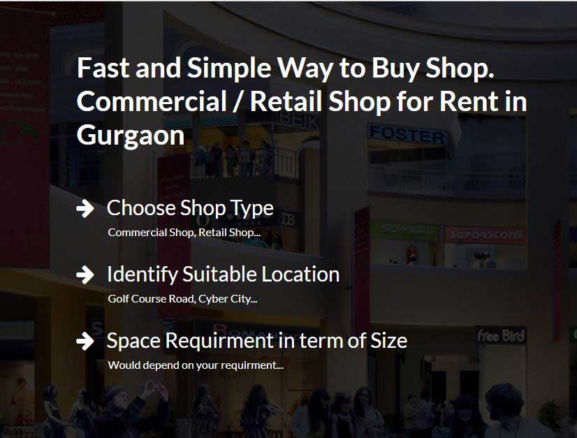Shops for Rent in gurgaon