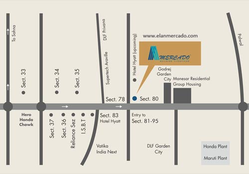 Location Map of Elan Mercado
