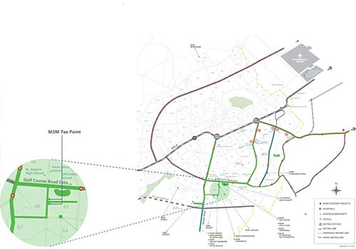 Location Map of M3M Tee Point